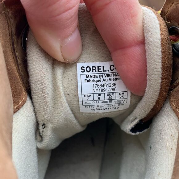 Sorel Cheyanne brown leather waterproof insulated duck boots Womans size 7 - Picture 11 of 11